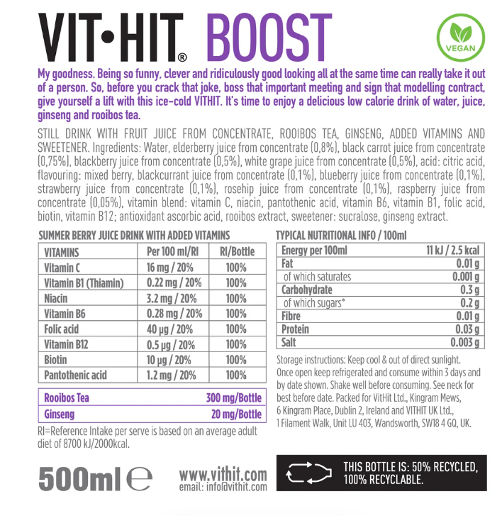 VIT HIT Boost, 12 x 500ml