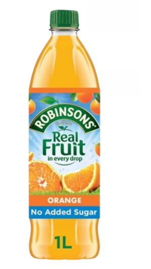 Britvic Real Fruit Robinsons (No Added Sugar) Orange 1litre