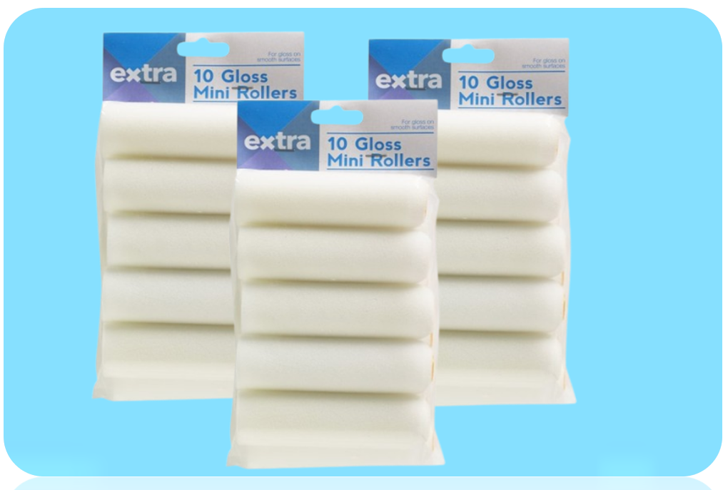 Harris "Extra" Value Mini Roller Sleeves for Gloss 10 x 4" Pack