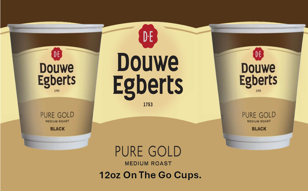 Douwe Egbert Pure Gold Black 12oz On The Go (10 Cups)