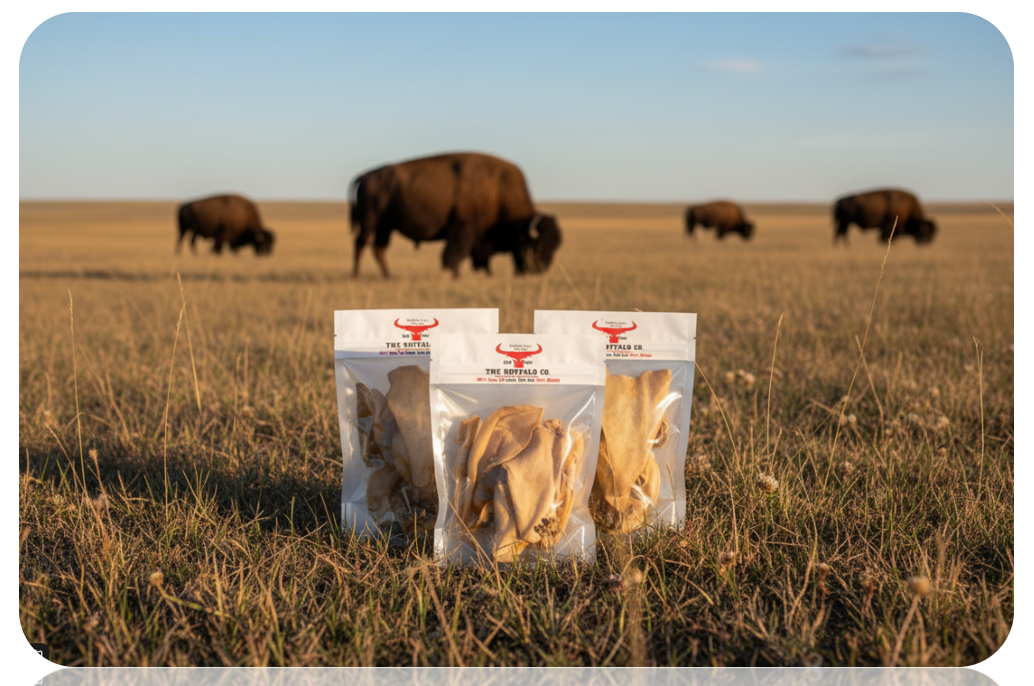 The Buffalo Co: Buffalo Ears 10 Pack | 100% Natural | High Protein, Low Fat Treats
