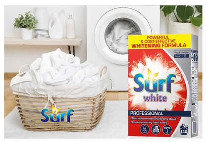 Surf Pro-Formula White Washing Powder 8.45kg, XXL 140 Wash.