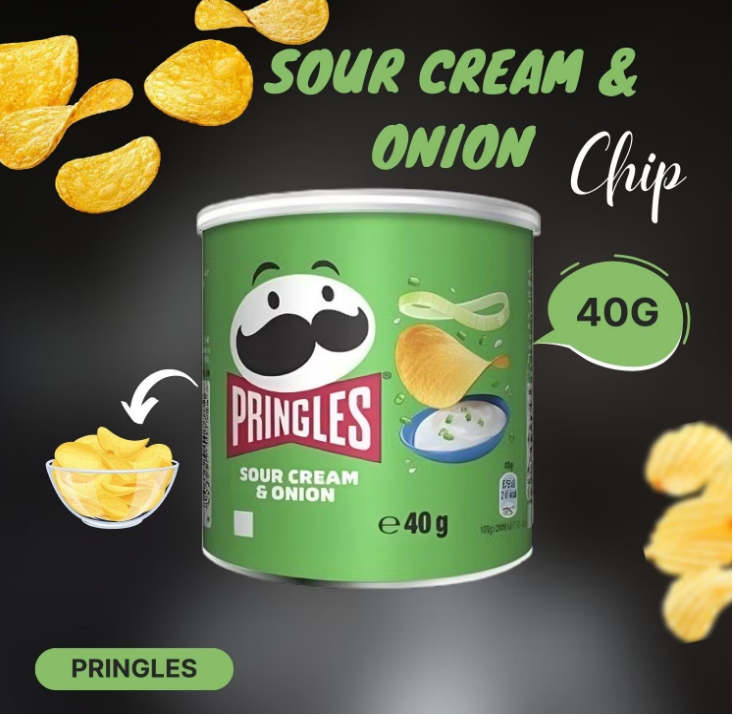 Pringles Sour Cream & Onion Crisps 12x40g