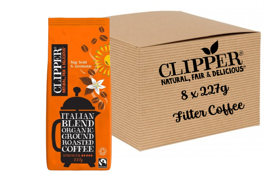 Clipper Fairtrade Organic Italian Style Coffee 227g