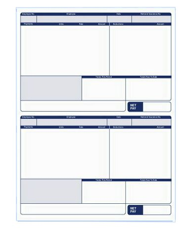 Sage (SLPAYADD) Compatible A4 Address Pay Advice Slips 500 Sheets/1000 Payslips