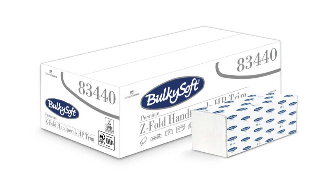 Bulky Soft Premium Z-Fold 2 Ply White Hand Towels 150's