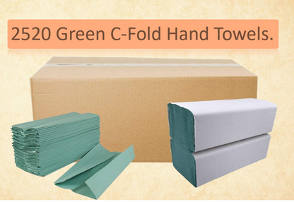 C-Fold 1 Ply Green Hand Towels 210's