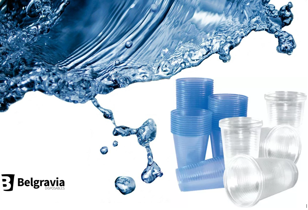 Belgravia 7oz (20cl) Blue Water Cups (Translucide) 50's