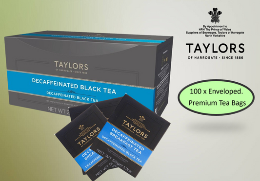 Taylors of Harrogate Decaf Breakfast Enveloped Tea Pack 100"s