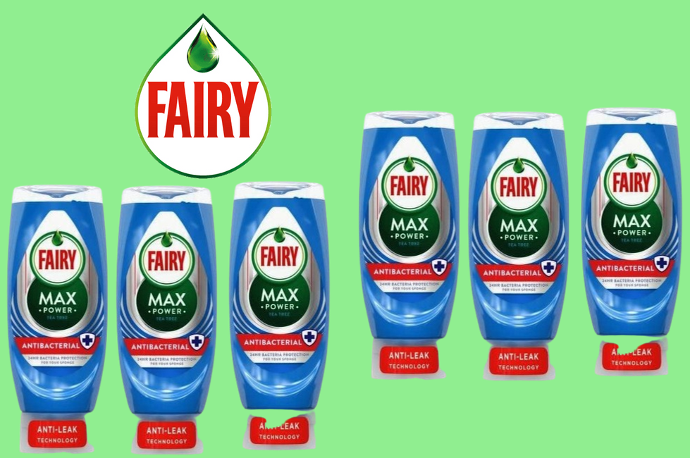 Fairy Washing Up Liquid Max Power Tea Tree Antibacterial 640ml