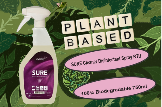 SURE By Diversey Cleaner PLANT BASED Disinfectant Spray 750ml 100% Bio