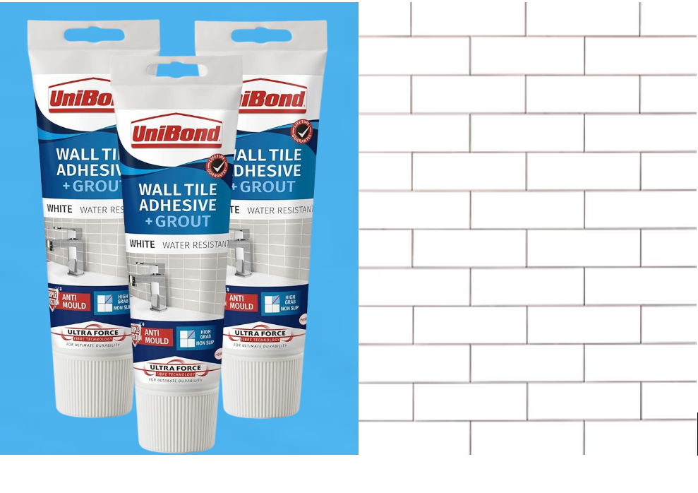 UniBond Wall Tile Adhesive and Grout Tube 300g