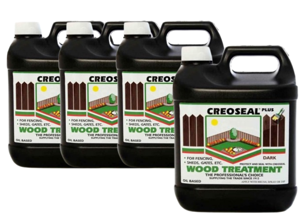 CREOSEAL DARK NUT BROWN Oil Based Fence Timber Paint Creocote 4L