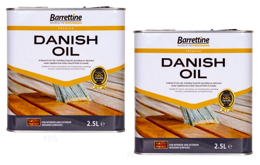 Barretine Danish Oil Interior & Exterior Use 2.5 Litre | Resists Peeling, Blistering & Flaking
