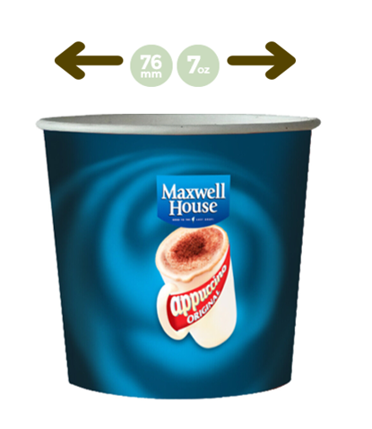 Kenco In-Cup Maxwell House Cappuccino 76mm Paper Cups 25's