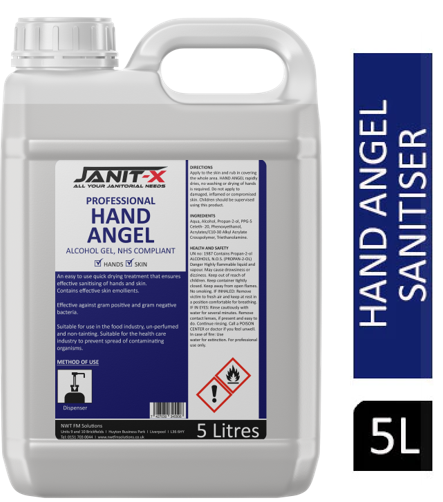 Janit-X Professional Hand Angel Sanitiser GEL 5 Litre