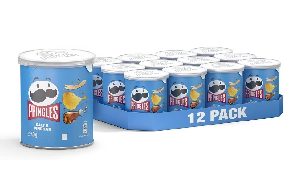 Pringles Salt & Vinegar Crisps 12x40g