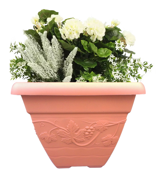 Wham Vineyard Terracotta Square Planter 37cm Squared H236