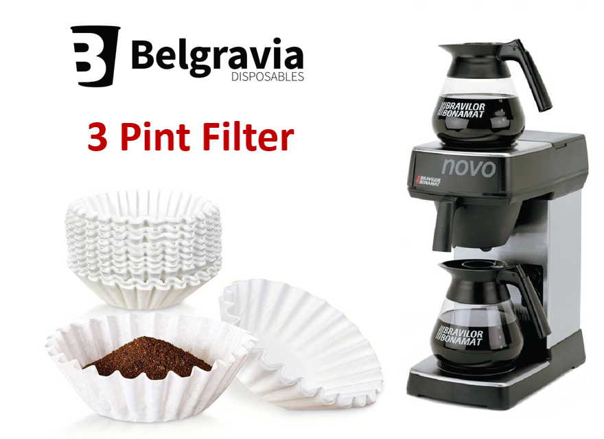 Belgravia White 3 Pint Filter Papers 500's