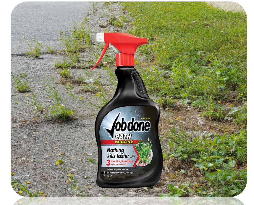 Job Done Path Weedkiller, Path, Patio & Driveway Weedkiller Protects For 3 Months, 1L