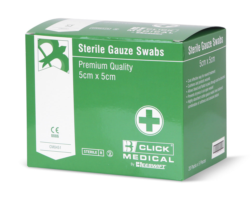 Click Medical Sterile Gauze Swabs 5x5cm