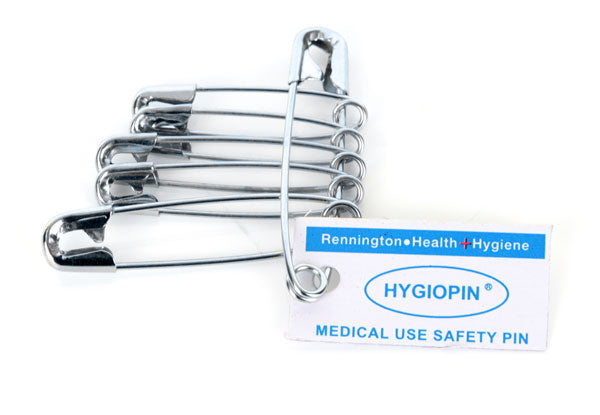 Hygiopin Safety Pins Pack Of 12 Chrome Pack 12's