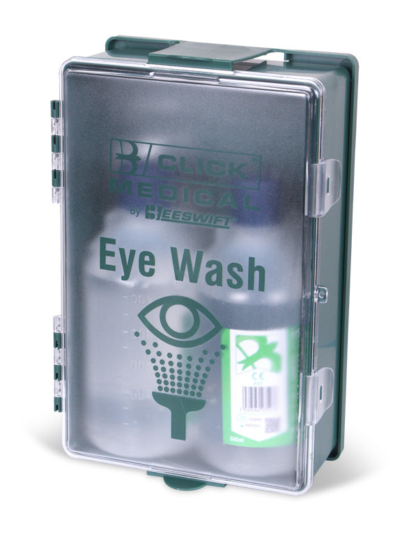 Click Medical Eyewash Boxed Station 2X500Ml/Eyepad Dressig