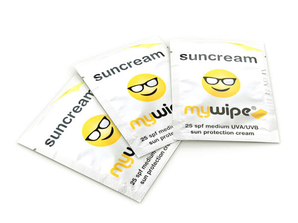 My Wipe Sun Cream Sachet Factor 25 Spf White 60X80mm