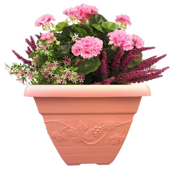 Wham Vineyard Terracotta Square Planter 37cm Squared H236