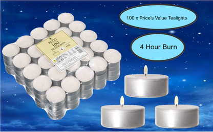 Prices Tealights by Price's Candles 100's