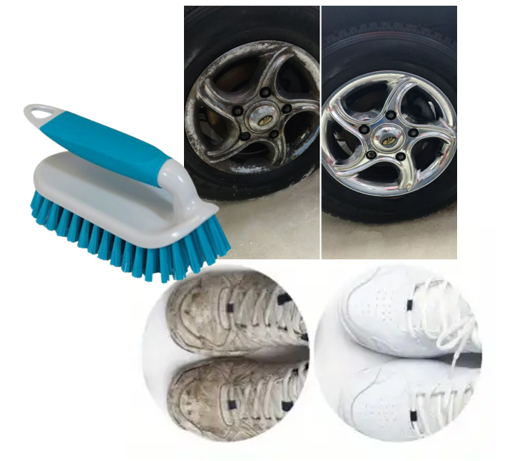 Brights Hand held Scrubbing Brush | Carpets Clothing Outdoor Furniture Car Wheels| Assorted Colours