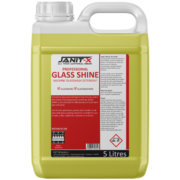 Janit-X Professional Machine Glass Shine Detergent 5 Litre