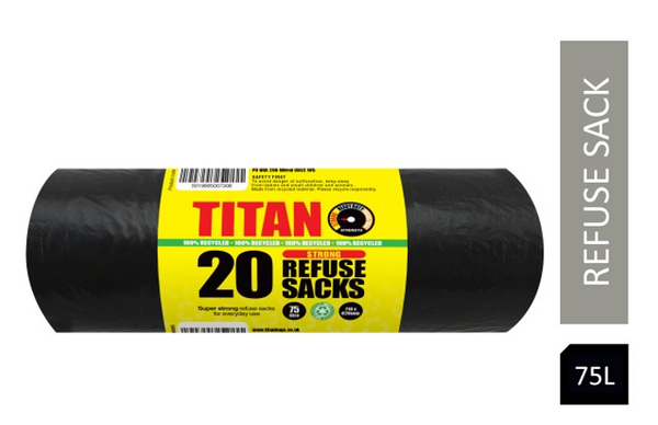 Eco 360 Super Strong Refuse/Bin Sacks 100% Recycled 20's 75L
