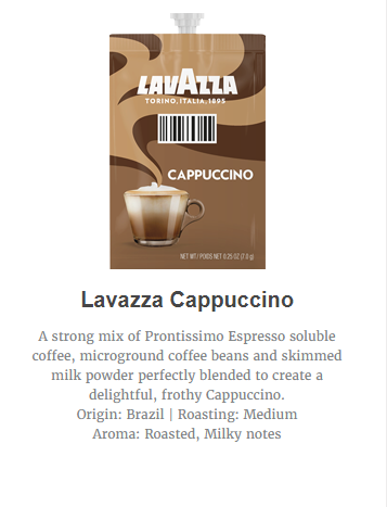 Flavia Lavazza Cappuccino Sachets 100's