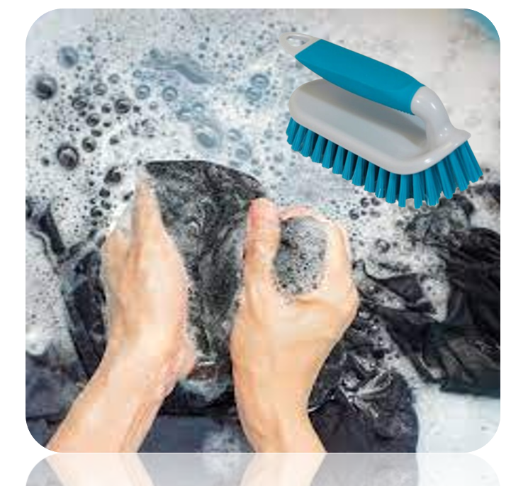 Brights Hand held Scrubbing Brush | Carpets Clothing Outdoor Furniture Car Wheels| Assorted Colours