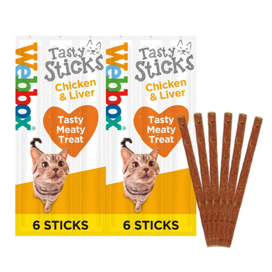 Webbox Cats Tasty Sticks Chicken & Liver 6 Pack