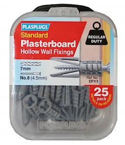 Plasplug Cf111 Plasterboard Fixing Includes 25 Fixings