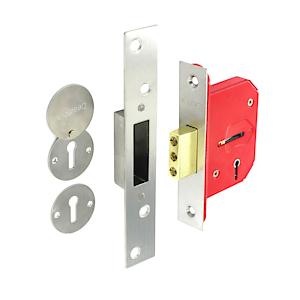 Securit 5 Lever Sash Lock Bp 75Mm, Red