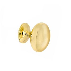 Oval knob Pol Brass 35mm