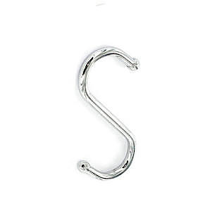 S hook w. ball tip CP 80mm