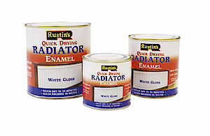Rustins Quick Drying Radiator Enamel Gloss - White 500Ml