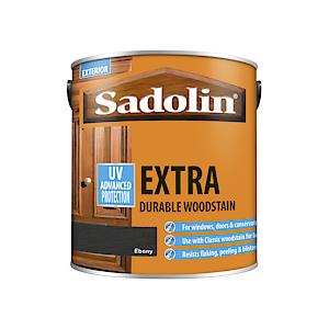Sadolin Extra Woodstain (Yellow Tin) 2.5Lt - Ebony
