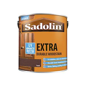 Sadolin Extra Woodstain (Yellow Tin) 2.5Lt - Teak
