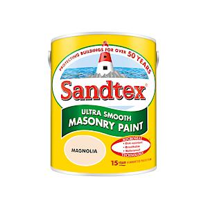 Sandtex Ultra Smooth Masonry Paint 5 Litre Magnolia