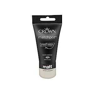 Crown Breatheasy Matt Emulsion Paint 40Ml Sample - White Pepper