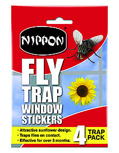Fly Trap Window Stickers 4 traps