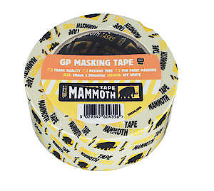 Everbuild Mammoth General Purpose Trade Quality Masking Tape Off White €“ 25Mm X 50M