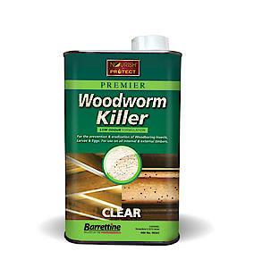 Barrettine Low Odour Woodworm & Boring Insect Killer 1L.