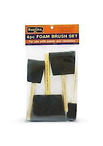 Rustins Poly Foam Brushes - Professional Grade Paint Applicators For Smooth Finishes