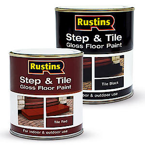 Rustins Stbl250 250Ml Step And Tile Paint - Black